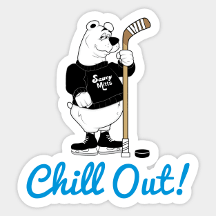 Chill Out! Hockey Polar Bear Sticker